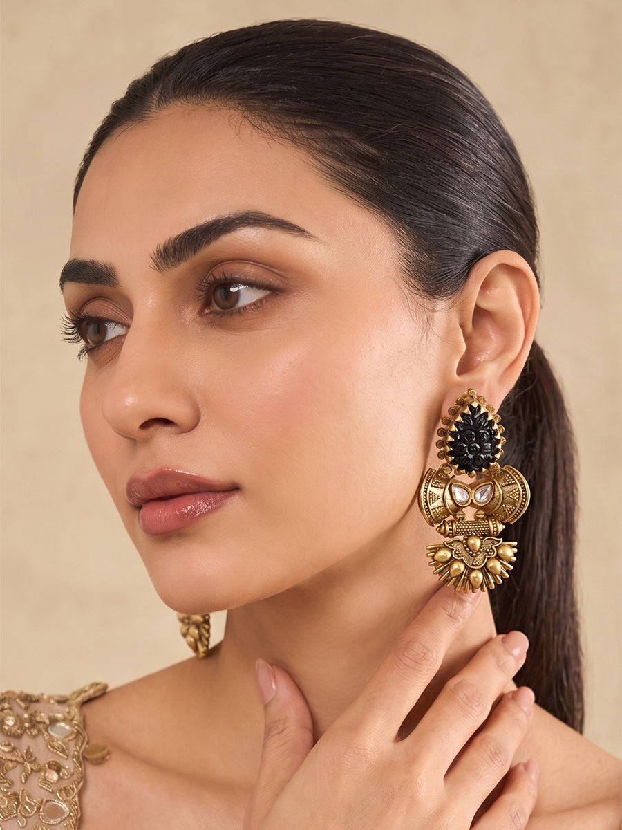 Shipra Earrings-Black