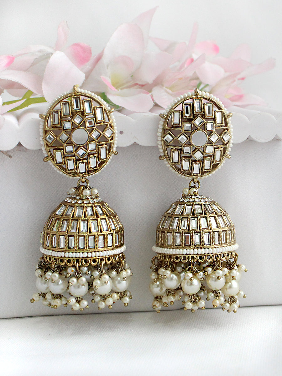 Chetna Jhumki Earrings _ Gold 