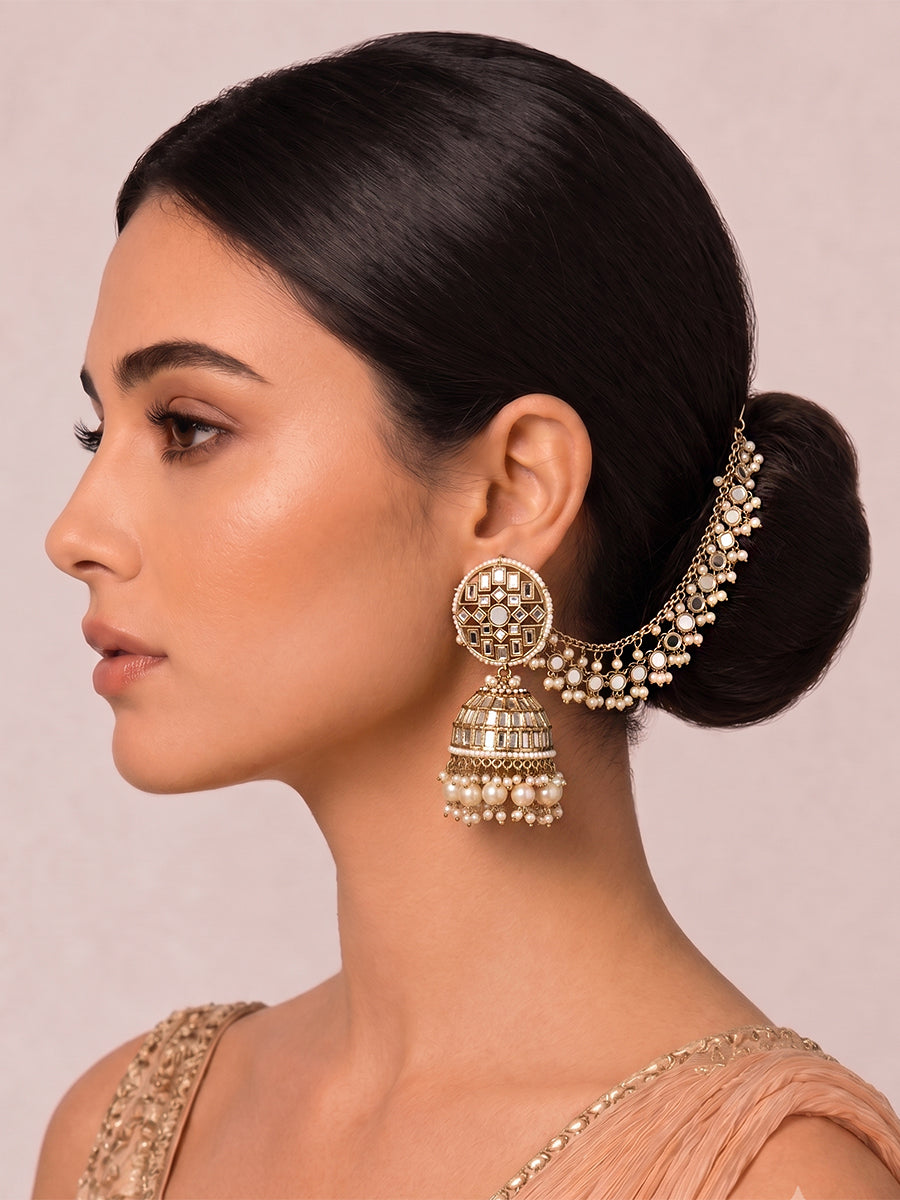 Chetna Jhumki Earrings _ Gold 
