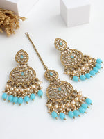 Akira Earrings & Tikka-Turquoise