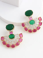 Isabella Earrings-Pink / Green
