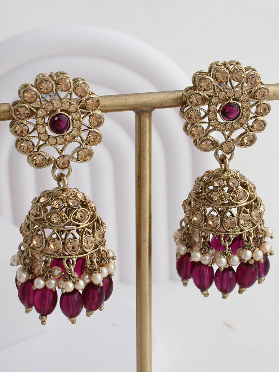 Anisha Jhumki Earrings Bollywood Style Earrings for Desi Styling