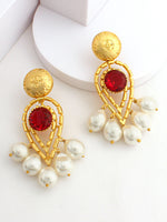 Madonna Earrings-Maroon