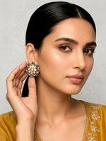 Sofina Stud Earrings-Grey