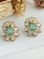 Irika Stud Earrings-Mint Green
