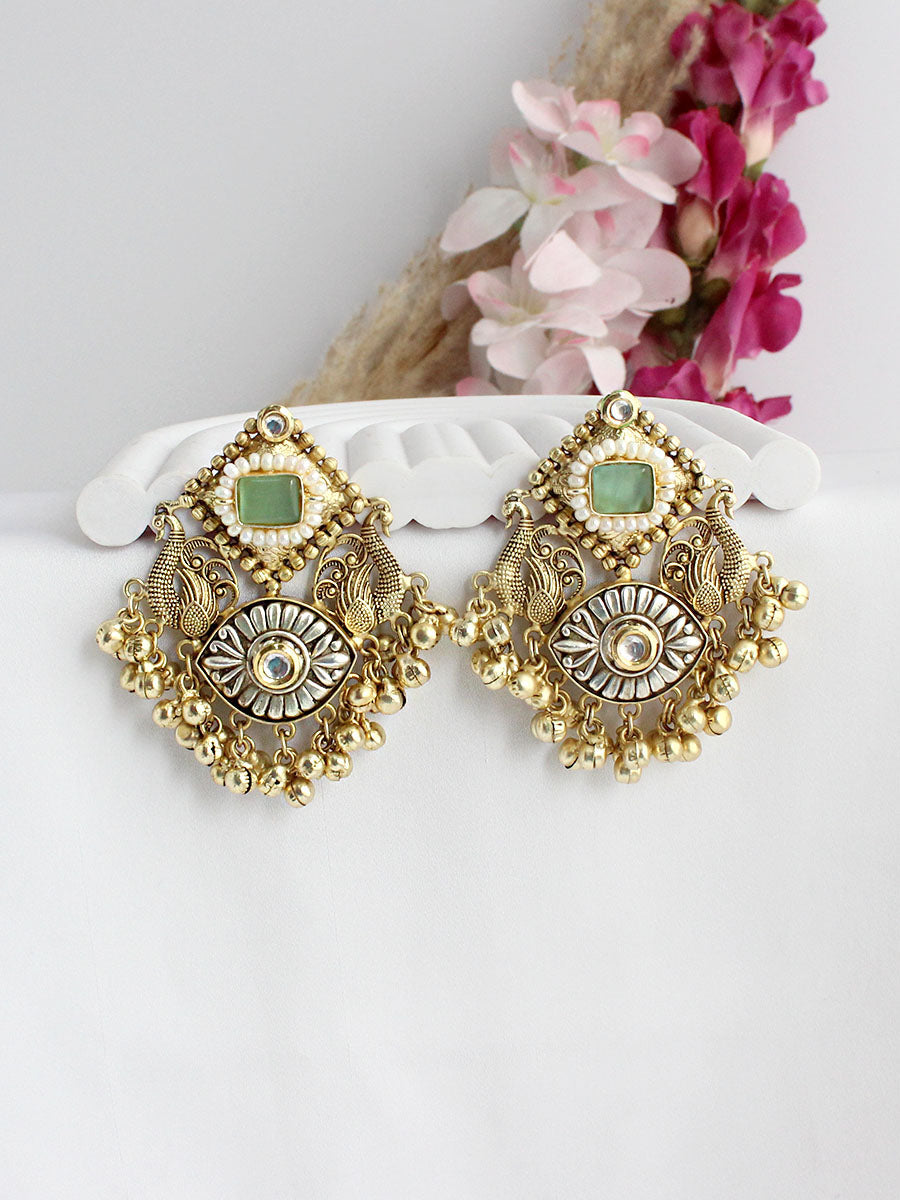 Ahanvi Earrings-Mint Green