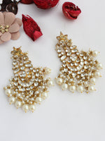 Advika Chandbali Earrings-White