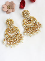Manvika Chandbali Earrings-White