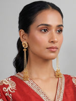 Atishi Long Earrings-White
