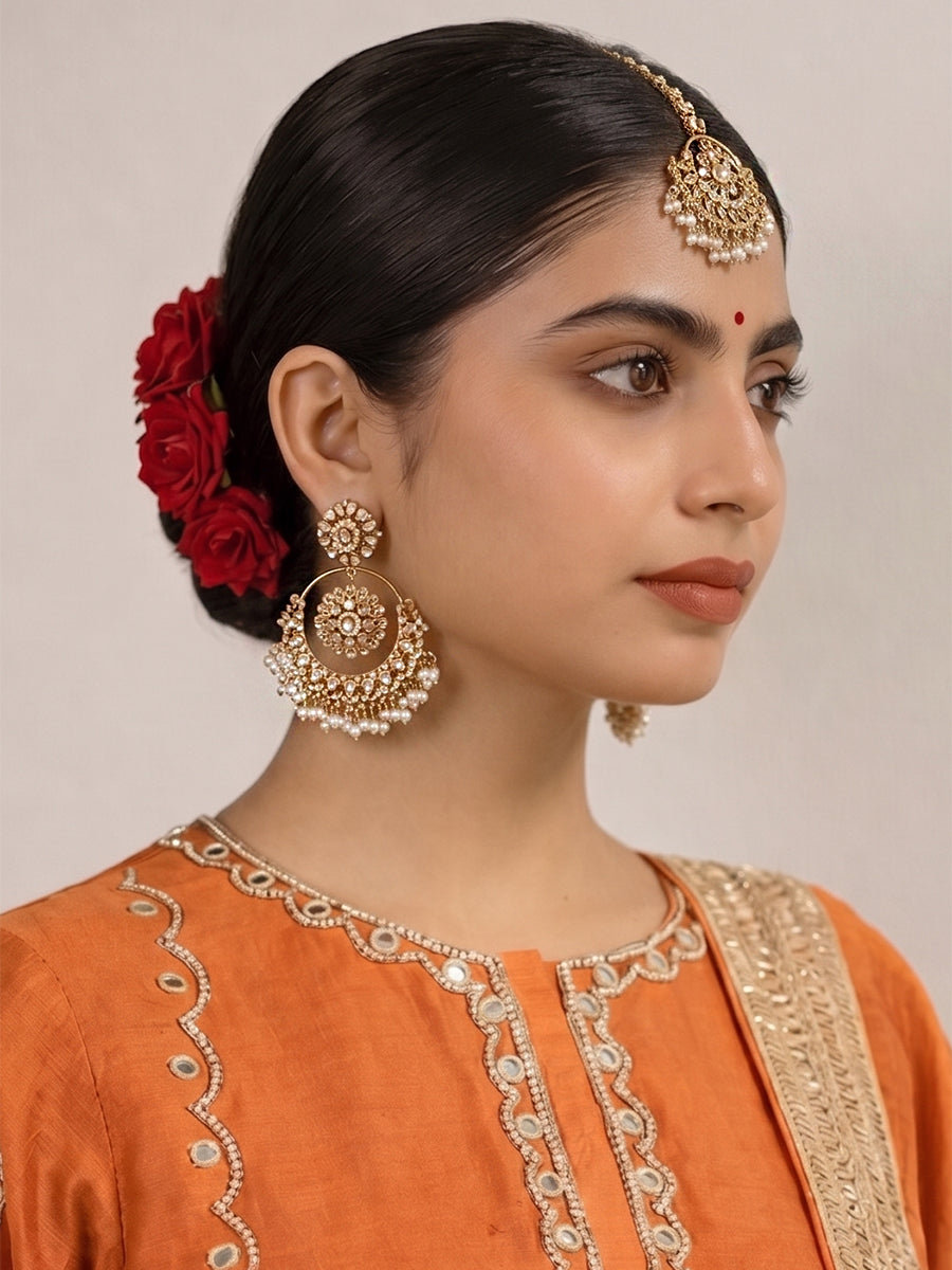 Ziana Earrings & Tikka-Multicolor