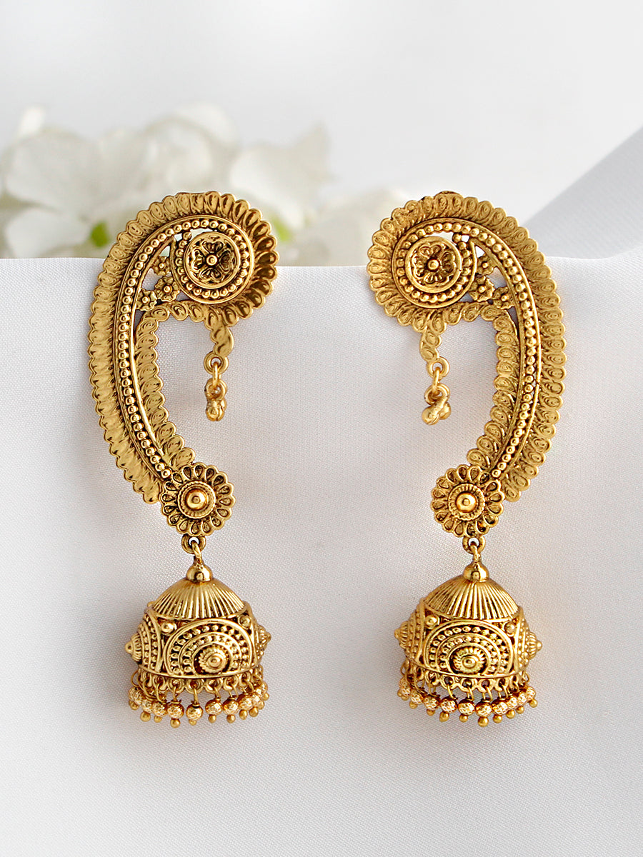 Rashmika Kaanphool Earrings-Gold