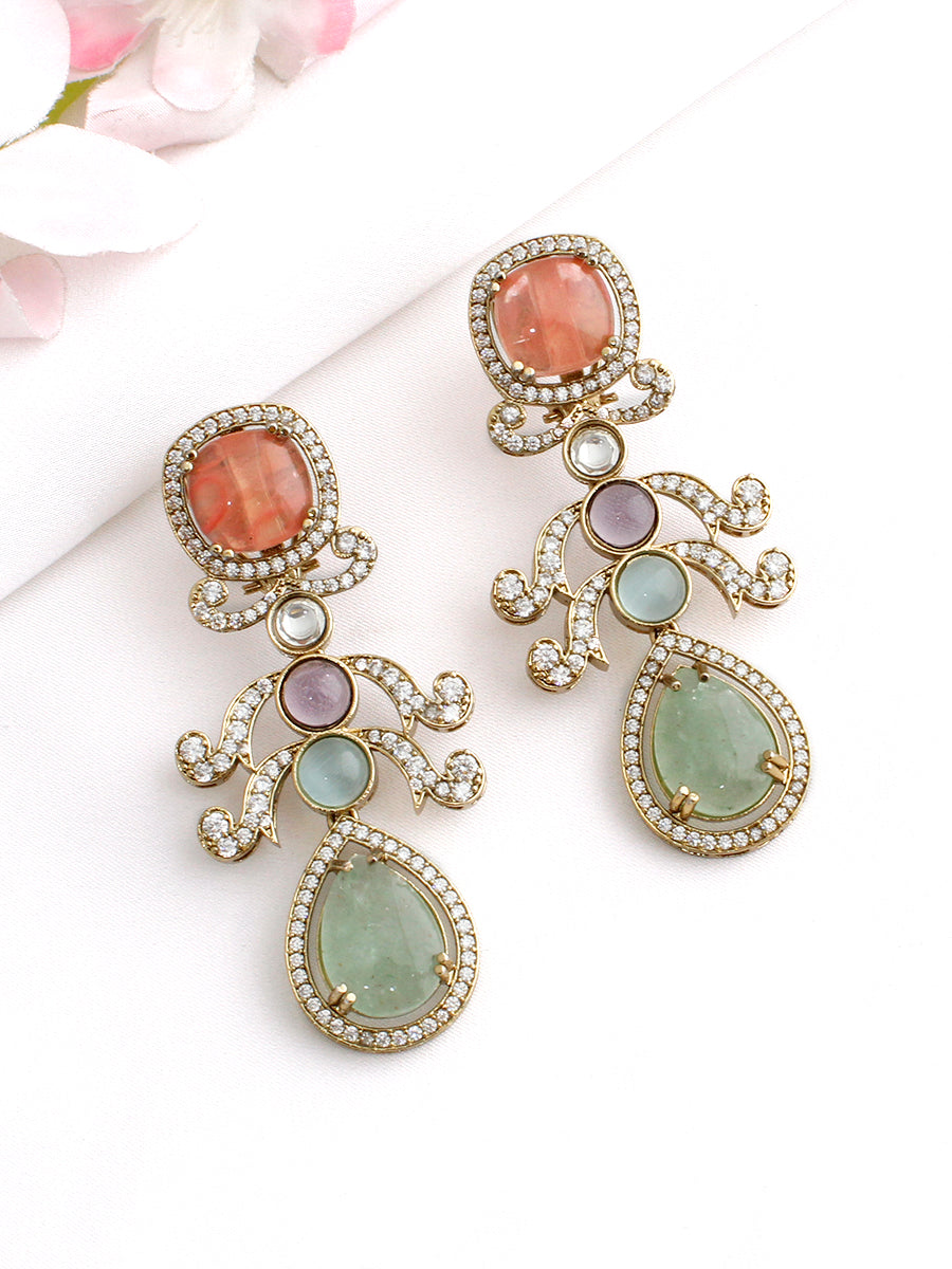 Anayra Long Earrings-multicolor