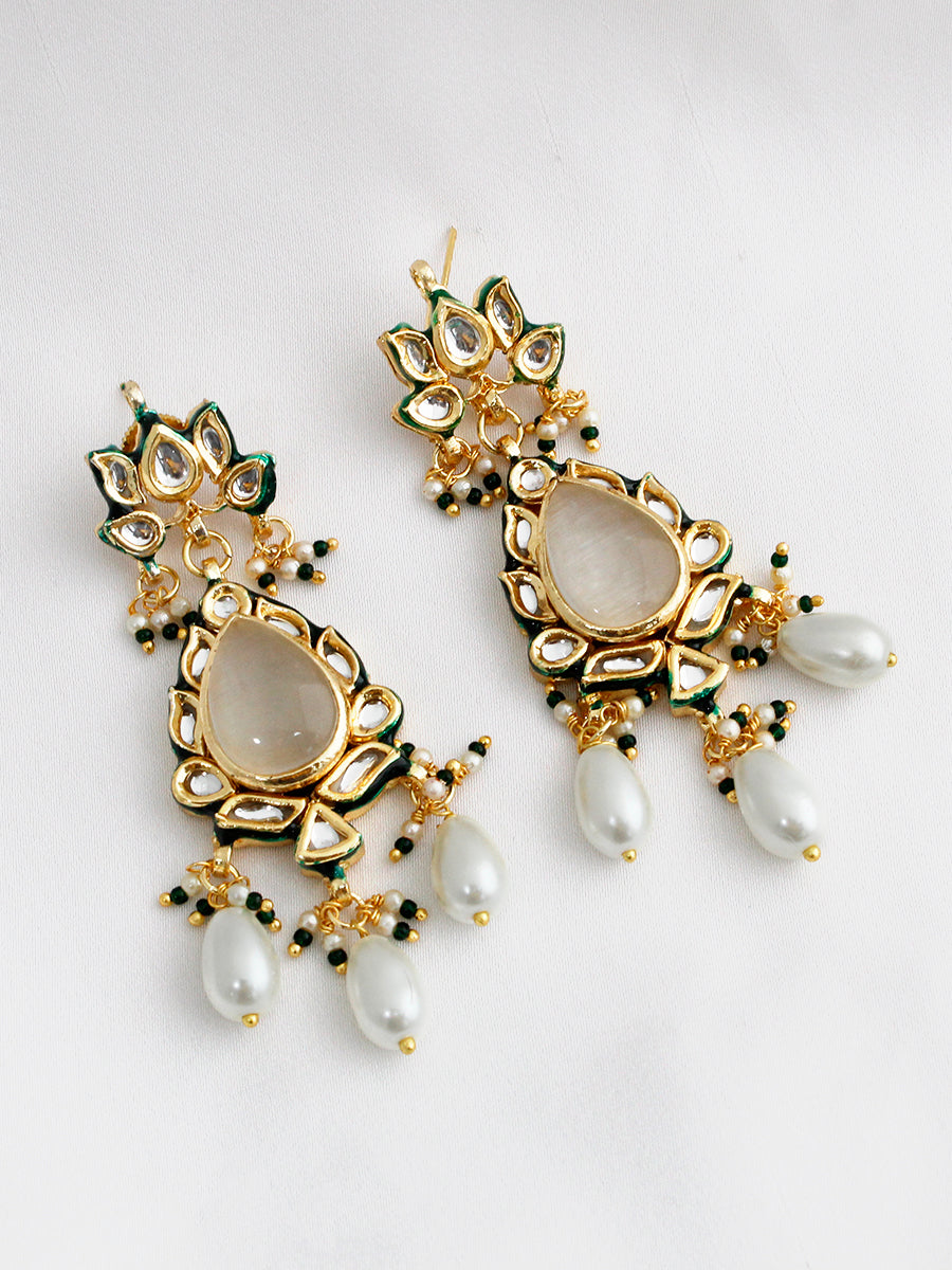Meerakshi Earrings-Ivory