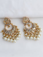 Adira Chandbali Earrings-Ivory