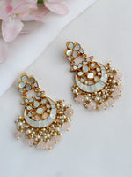 Nancy Chandbali Earrings-Pastel Pink