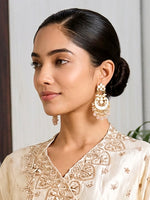 Nancy Chandbali Earrings-Pastel Pink