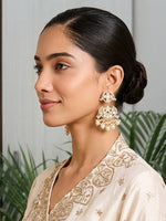 Ashvika Chandbali Earrings-Ivory