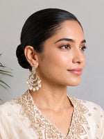 Ridhvi Chandbali Earrings-Ivory