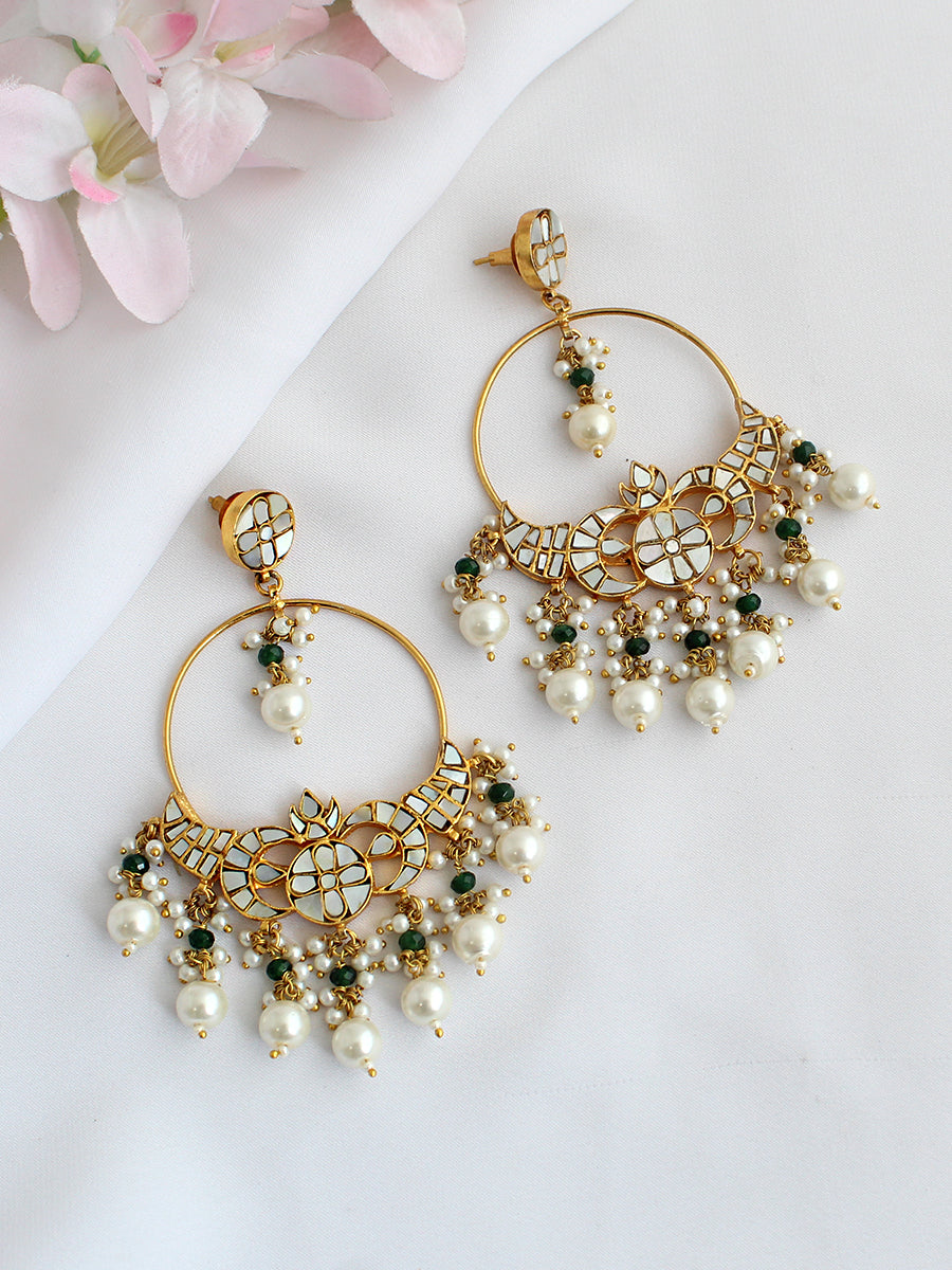 Ritanya Chandbali Earrings-Ivory