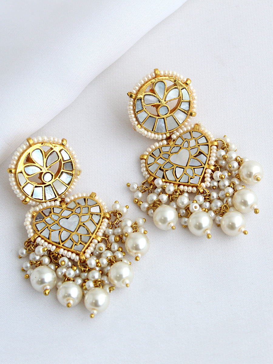 Shreyasi Earrings-Ivory