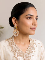 Nancy Chandbali Earrings-Ivory