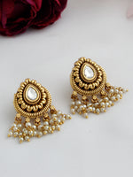 Anandita Stud Earrings Indian Earrings with Fast Worldwide Shipping-Gold