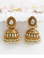 Kajol Jhumki Earrings Luxury Indian Earrings for NRI Fashion-Gold