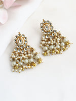 Mita Kundan Earrings Kundan Earrings for South Asian Events-Gold
