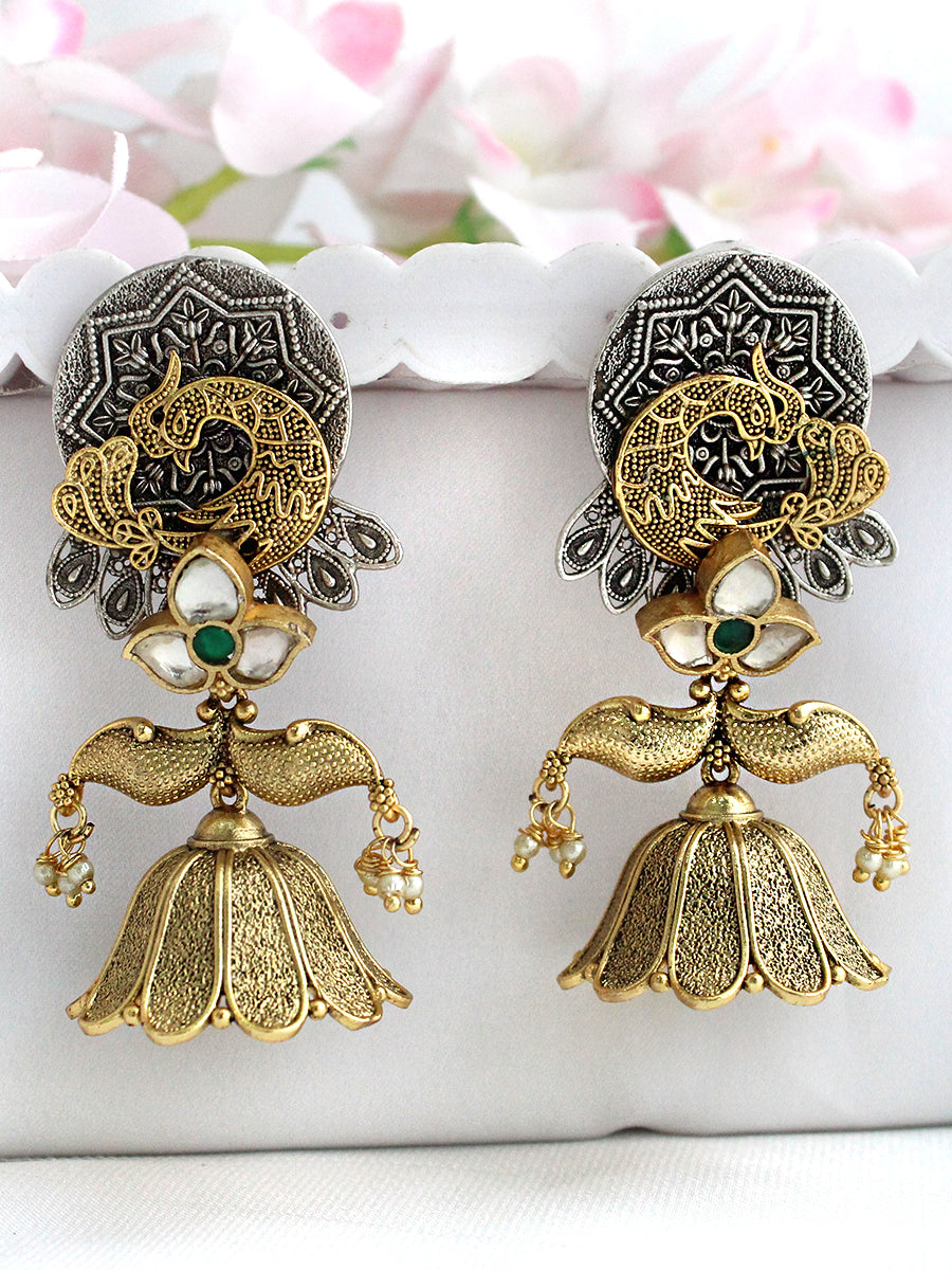 Rashmi Jhumki Earrings-Green