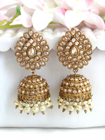 Anureet Jhumki Earrings-Gold