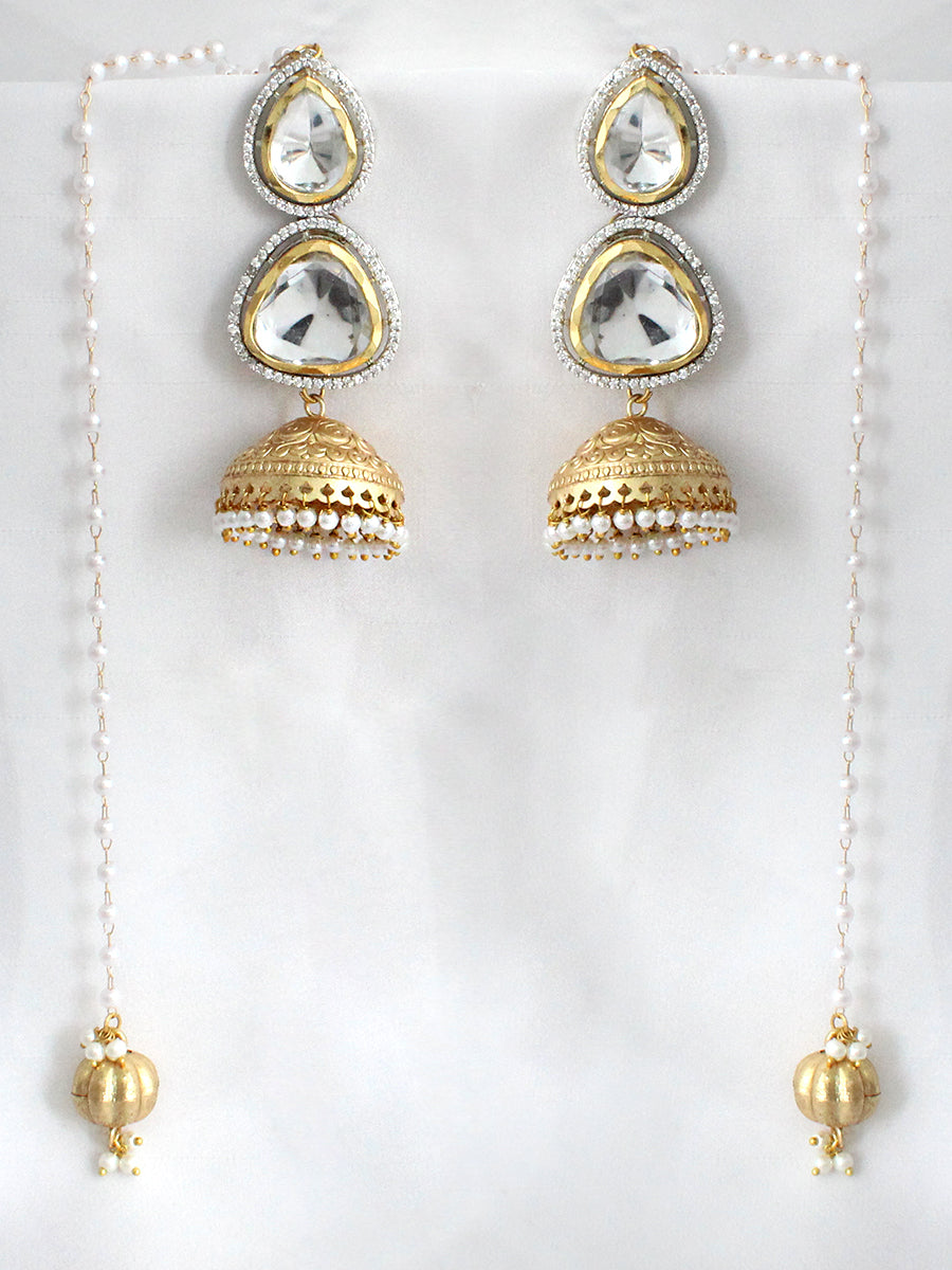 Navira Jhumki Earrings-Gold