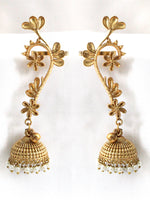 Vibha Kanphool Jhumki Earrings-Gold