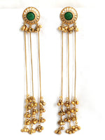Urwa Long Earrings-green