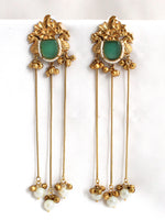 Netra Long Earrings-Mint Green