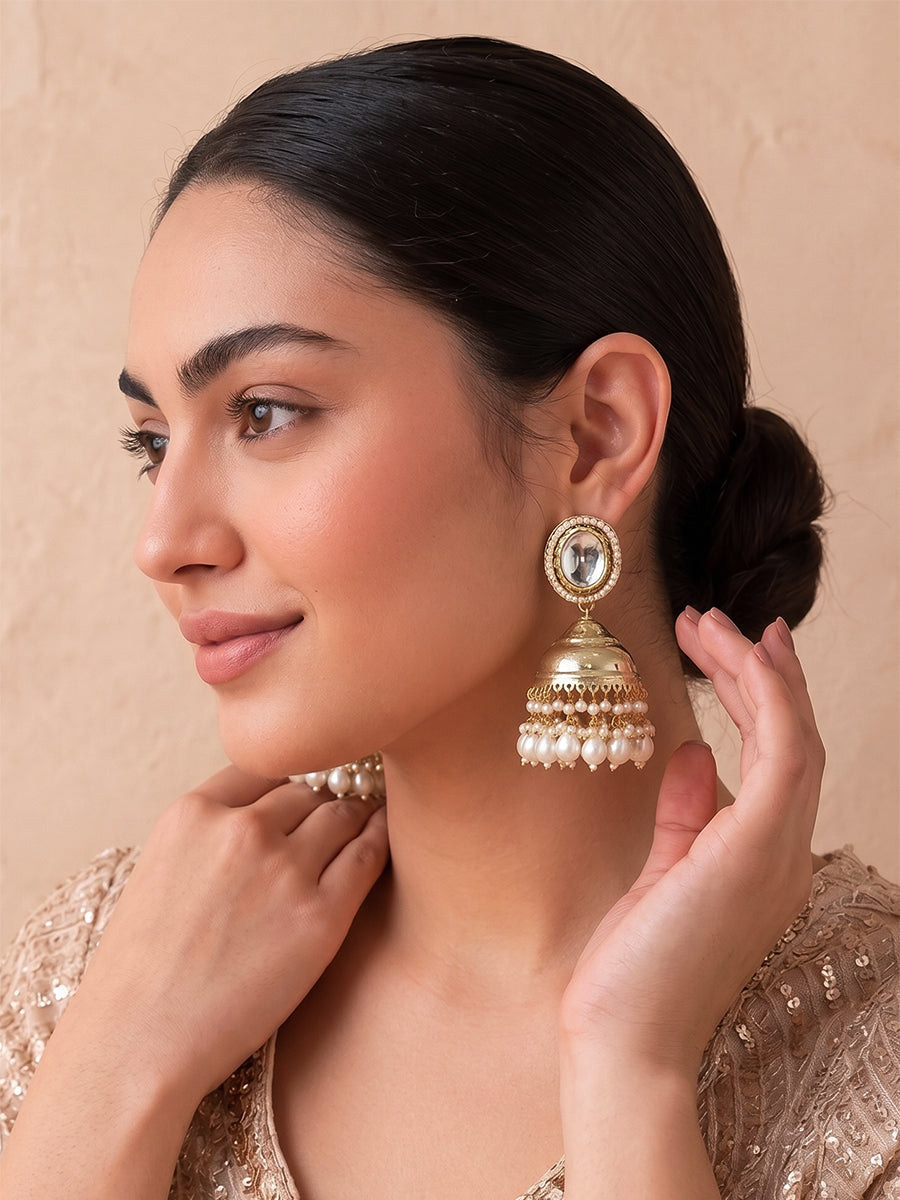 Ridhima Jhumki / Jumka Earrings-Gold