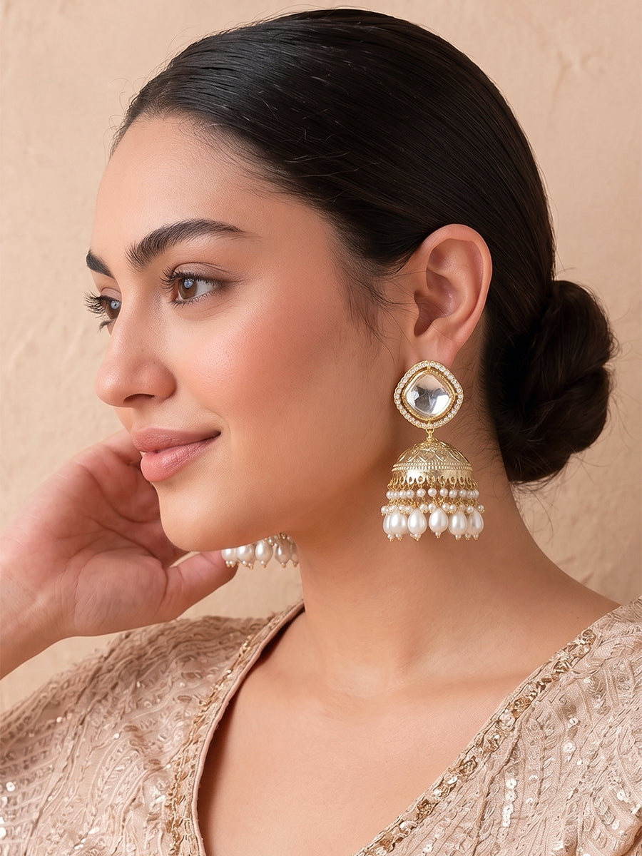 Unnati Jhumki / Jhumka Earrings-Gold