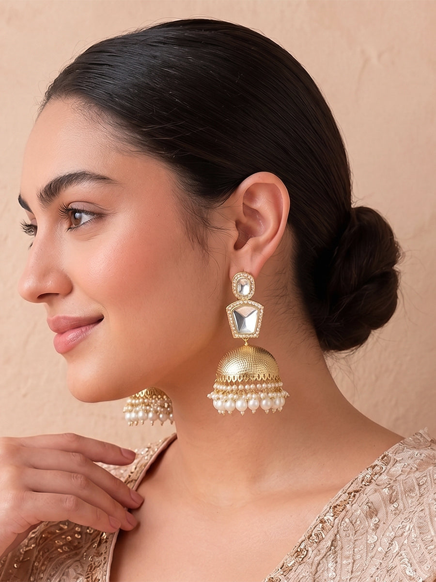 Utkarsha Jhumki / Jhumka Earrings-Gold