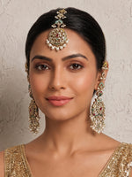 Rhea Earrings with Earchain & Tikka-Multicolor