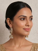 Aaria Jhumki Hoop Earrings-Gold