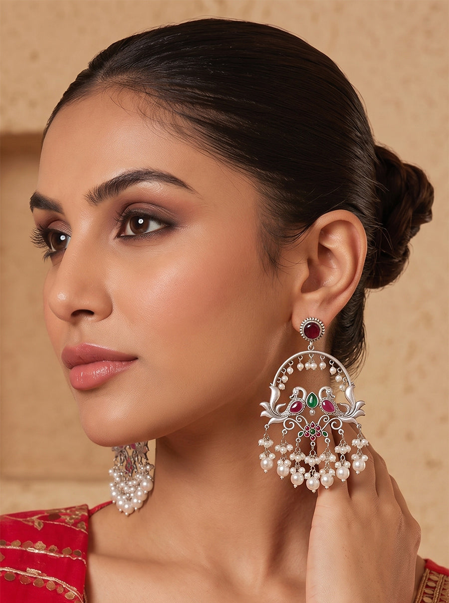 Morvika Earrings-Silver
