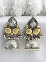 Sarika Jhumki Earrings-Silver