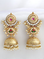 Nirvya Jhumki Earrings-Multicolor