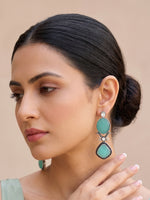 Raipur Earrings-Aqua