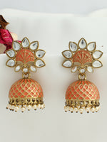 Ghazal Earrings-Dark Peach