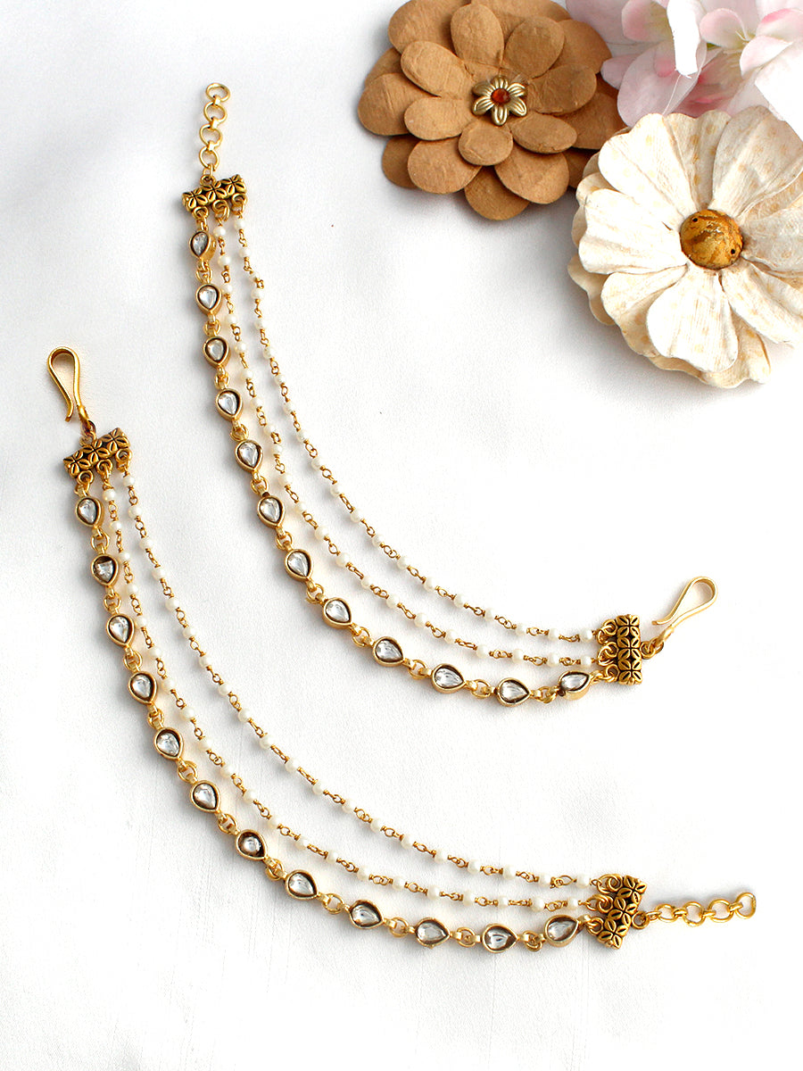 Meera Ear Chain / Kaanchain-Gold