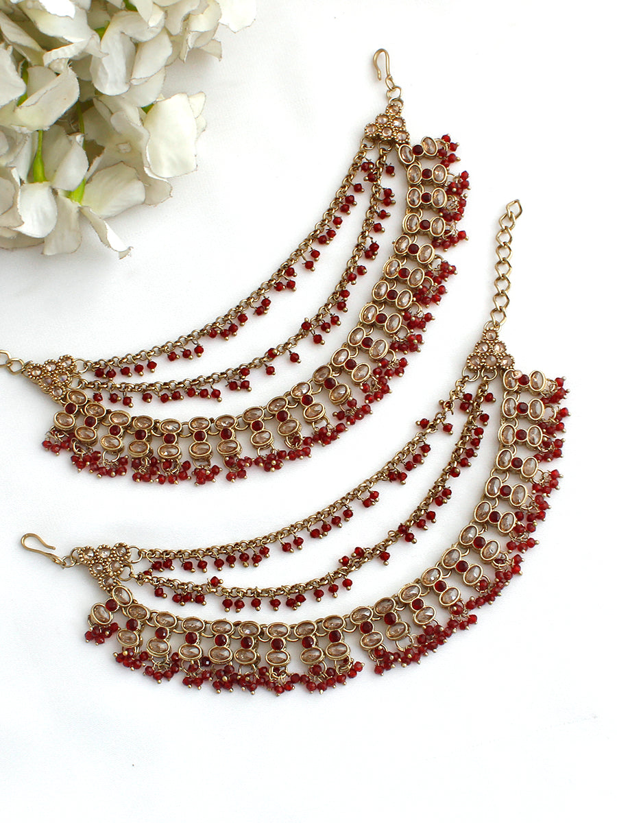 Vianshi Ear Chain / Kaanchain-Maroon