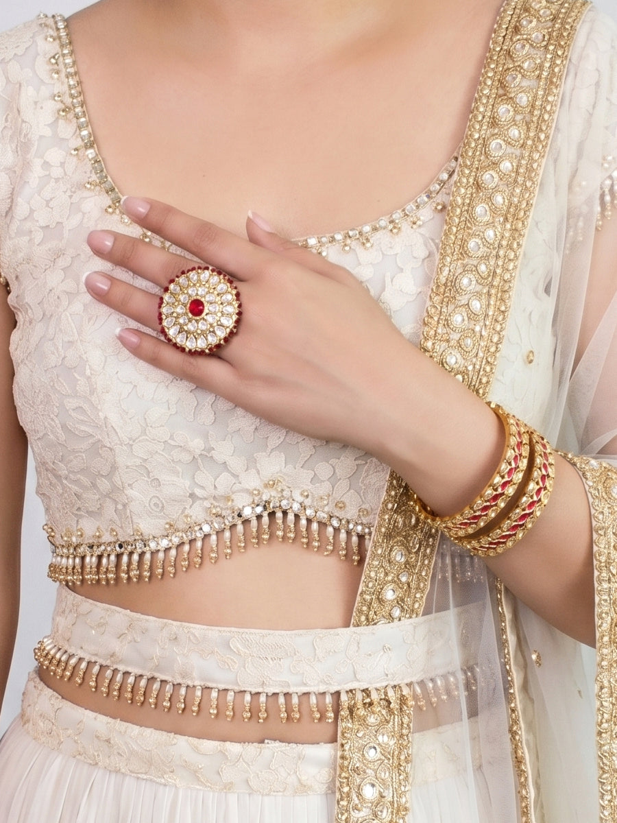 Sia Ring-Maroon