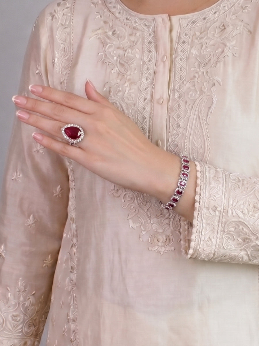 Ayesha Ring-Maroon
