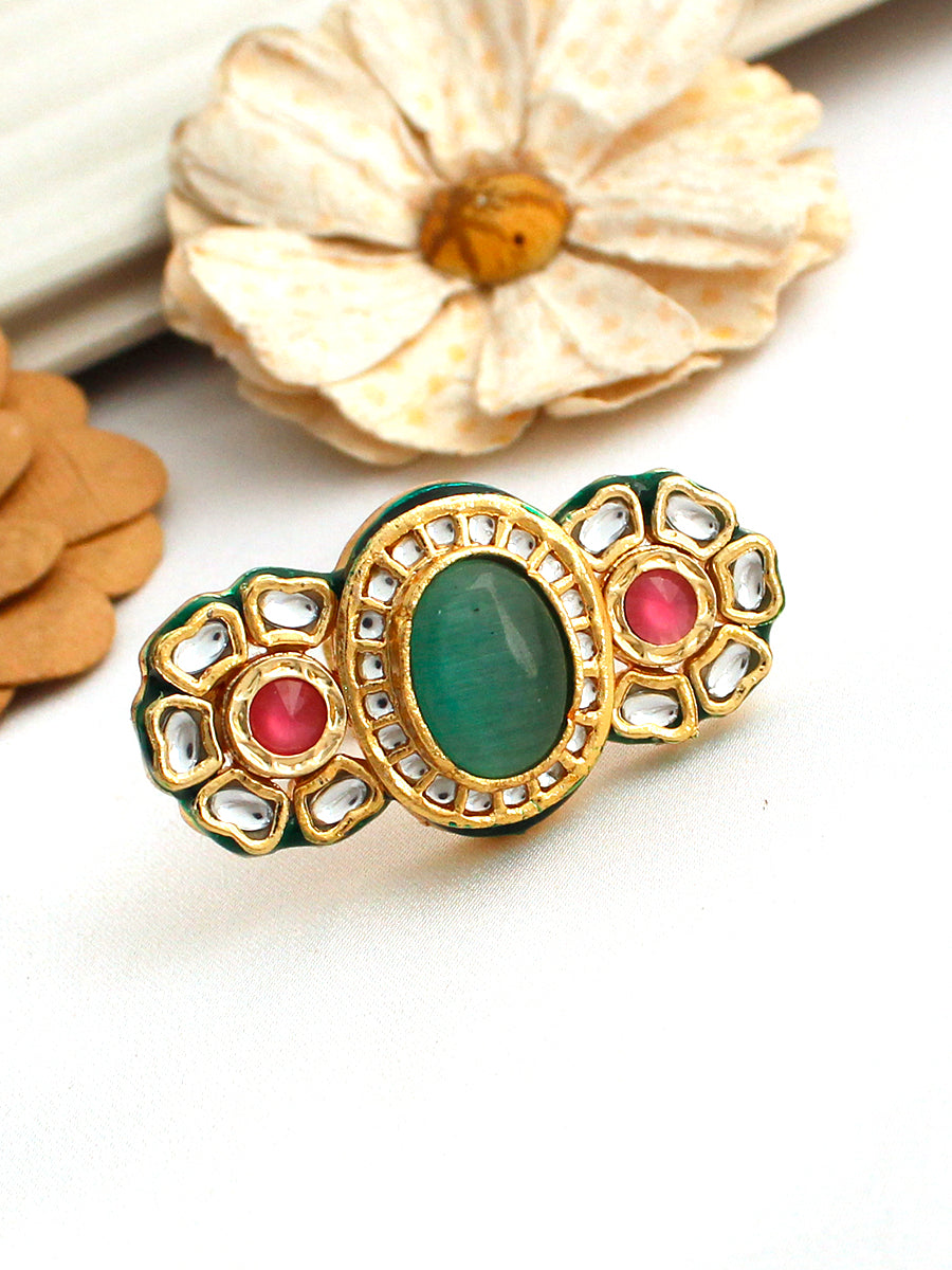 Utkarsha Ring-Pastel Pink / Mint Green