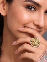 Umika Ring Elegant Indian Rings for Pujas, Festivals & Events-Gold
